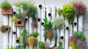 jardim vertical com cano PVC